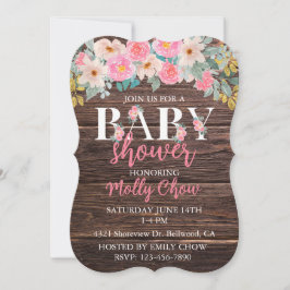 素朴フローラブラケットコーナー招待状