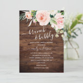 素朴フローラブランチと泡立ちブライダルシャワー 招待状 (スタンド正面)