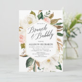 素朴フローラブランチ気泡ブライダルシャワー 招待状 (スタンド正面)