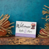 素朴フローラブーツフ結婚ァームズウェルカムゲストブック フォトプラーク (側面)