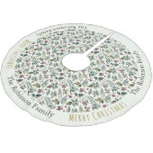 素朴フローラボパターン（の模様が）あるタニックエレガントクリスマス ブラッシュドポリエステルツリースカート (アングル)