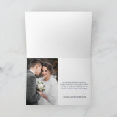 素朴フローラボホ海軍結婚写真 サンキューカード (内部)