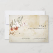 素朴フローラボ結婚ホ 出欠カード (正面)