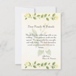 素朴フローラミニマ結婚リスト サンキューカード