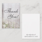 素朴フローラモダンThank You NoteカードV2 ノートカード (正面/裏面)