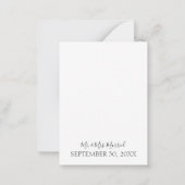 素朴フローラモダンThank You NoteカードV2 ノートカード (裏面)