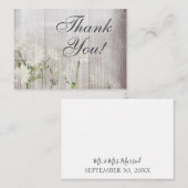 素朴フローラモダンThank You Note Card ノートカード (正面/裏面)