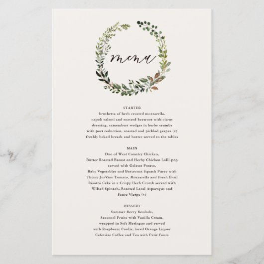 素朴フローラリースとstag〔雄ジカの〕枝角のメ結婚ニュー (正面)