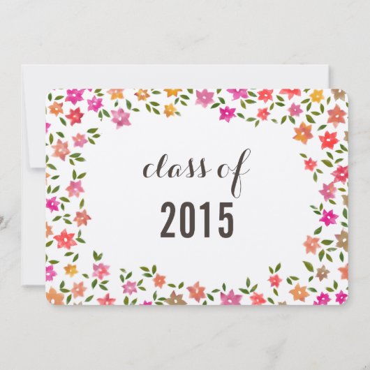 素朴フローラリース卒業党 招待状 (裏面)