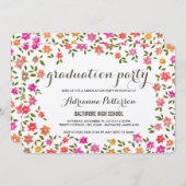 素朴フローラリース卒業党 招待状 (正面/裏面)