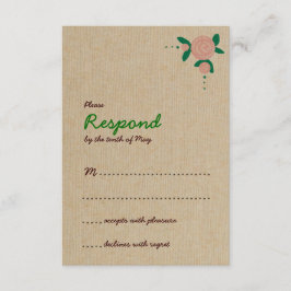 素朴フローラリース反応 出欠カード