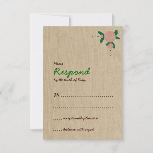 素朴フローラリース反応 出欠カード (正面)