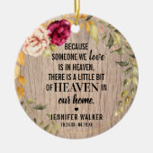 素朴フローラリース記念クリスマス セラミックオーナメント (正面)