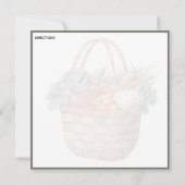 素朴フローラレシピカード | ヴィンテージピクニックバスケット (裏面)