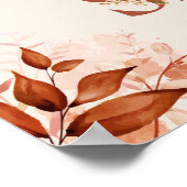 素朴フローラレター秋赤ちゃんシャワー歓迎サイン ポスター (角)