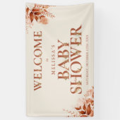 素朴フローラレター秋赤ちゃんシャワー歓迎サイン 横断幕 (縦)