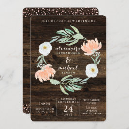 素朴フローラロマンスリース | 結婚s 招待状