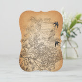 素朴フローラヴィンテージバ結婚リズ 招待状 (スタンド正面)