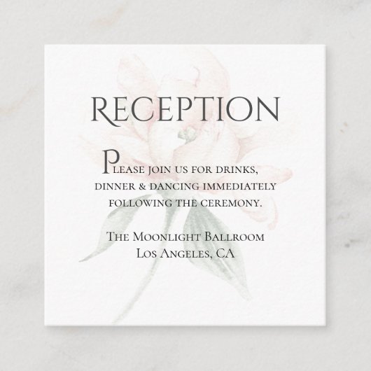 素朴フローラ中性エレガント披露宴 エンクロージャーカード (正面)