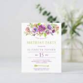 素朴フローラ予算の誕生日パーティーへの招待 (スタンド正面)