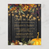 素朴フローラ予算ブライダルシャワー招待 (正面)