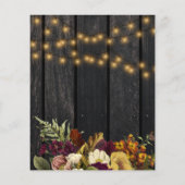 素朴フローラ予算ブライダルシャワー招待 チラシ