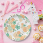 素朴フローラ使い捨てパーティー紙プレート ペーパープレート (パーティー)