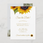 素朴フローラ写真は日付を保存結婚する 案内ポストカード (正面/裏面)