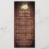 素朴フローラ写真葬儀記念祈りの言葉カード メニュー (裏面)