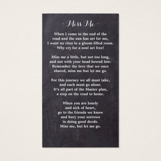 素朴フローラ写真記念祈りの言葉カード葬儀 (裏面)