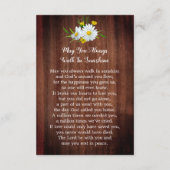 素朴フローラ写真記念祈りの言葉カード葬儀 (裏面)