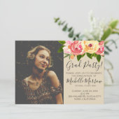 素朴フローラ卒業党招待状 招待状 (スタンド正面)