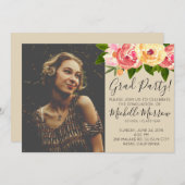 素朴フローラ卒業党招待状 招待状 (正面/裏面)