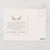 素朴フローラ及び茎葉水色リース感謝してい ポストカード (裏面)