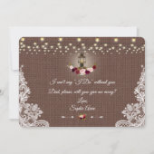 素朴フローラ古い灯籠が与え来る遠くに 招待状 (裏面)