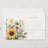 素朴フローラ女性のカーボーイブーツブライダルシャワー 招待状 (裏面)