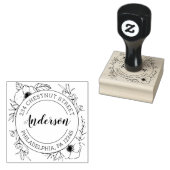 素朴フローラ差出人住所 ラバースタンプ (押印)