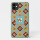 素朴フローラ幾何学ギンガムフェージング太陽パレット Case-Mate iPhoneケース (裏面)