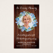 素朴フローラ悔やみや弔慰写真記念祈りの言葉カード (正面)