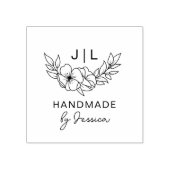 素朴フローラ手作り名前をカスタムするイニシャル ラバースタンプ (インプリント)