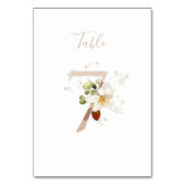 素朴フローラ手書きスクリプ結婚ト7 テーブルナンバー (裏面)