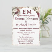 素朴フローラ招待状 招待状 (スタンド正面)