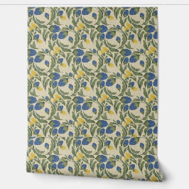 素朴フローラ文の壁 壁紙