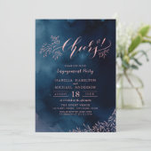 素朴フローラ書道応援婚約パーティ 招待状 (スタンド正面)