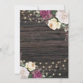 素朴フローラ木材の退職パーティー 招待状 (裏面)