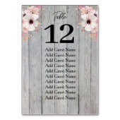 素朴フローラ木製テーブル番号座席表 テーブルナンバー (正面)