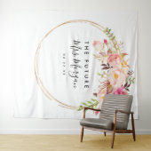 素朴フローラ未来ミセスブライダルシャワー背景 タペストリー (インサイチュ(横))