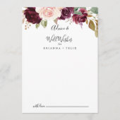 素朴フローラ植物学フローラ結婚の願い アドバイスカード (正面)