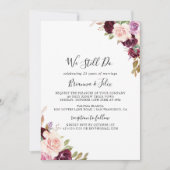 素朴フローラ植物我々はまだ誓いの更新を行う 招待状 (正面)