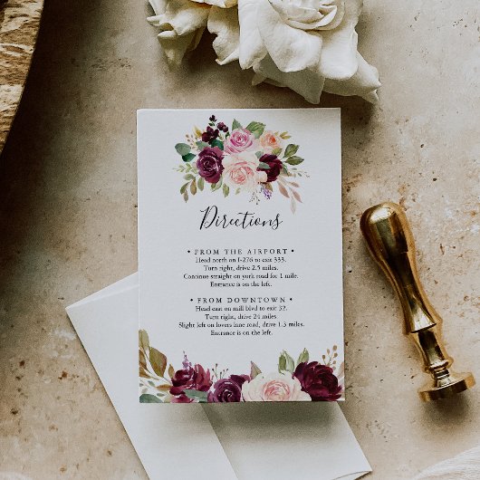 素朴フローラ植物株結婚の方向 エンクロージャーカード